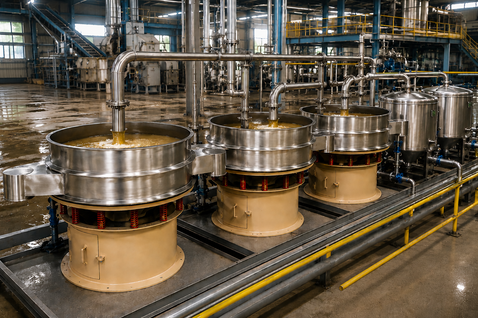 Creative Vibro Screens vibro screening equipment installed on a production line