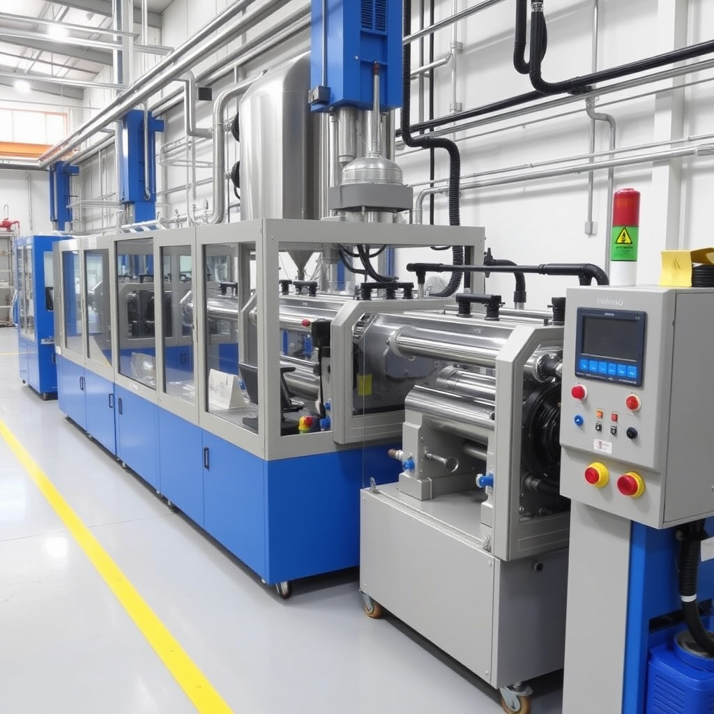 Chemical processing extrusion line